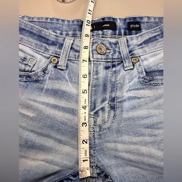 BKE Aiden Bootleg Distressed Denim Jeans 27 X 34 - Picture 5 of 11